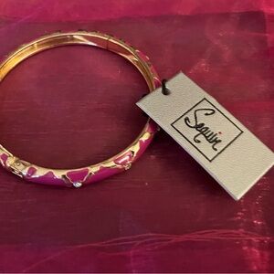 Sequin Brand Enamel Hinge Bangle Bracelet